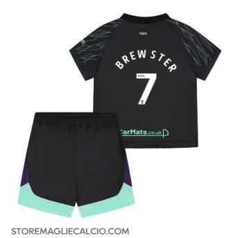 Sheffield United Rhian Brewster #7 Maglia Gara Trasferta Repliche 2024-25 Bambino